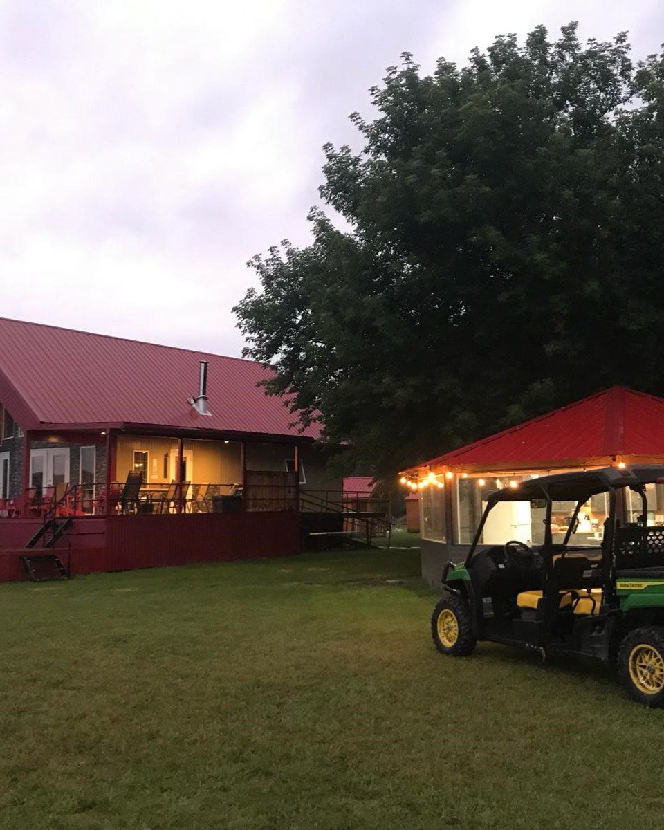 Carcajou getaway by Cozy Corner Guest Home in La Crete Alberta main cottage and kitchen with light mobile